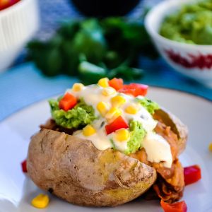 Gepofte Aardappel Mexican Style met ‘Sour Cream’ & Salsa